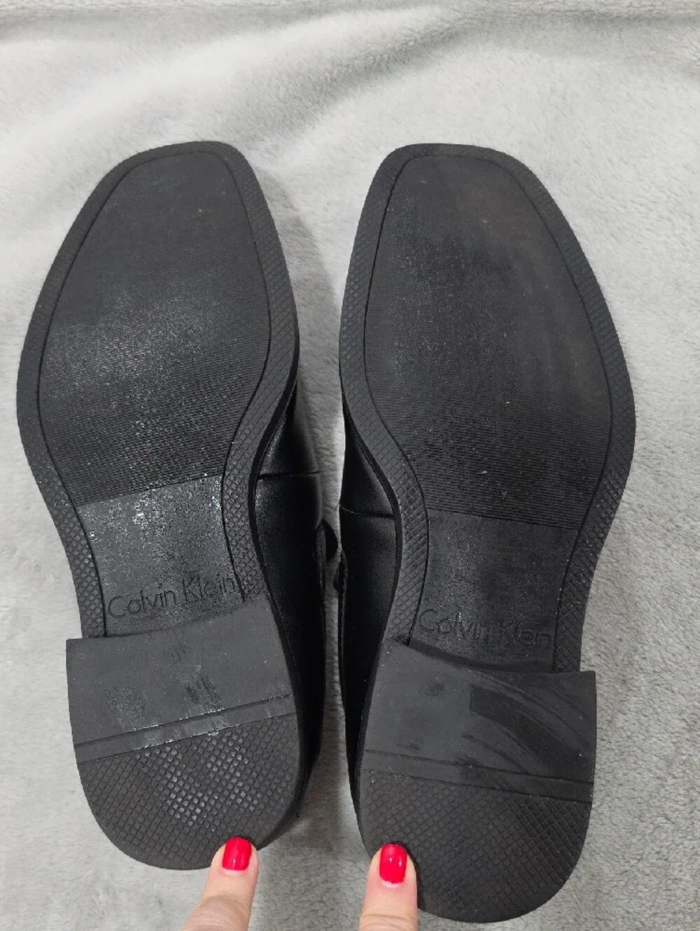 Calvin Klein Black Slip-On Loafers with Metal Bit